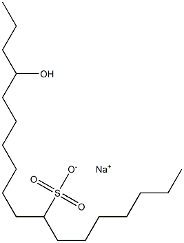 15-Hydroxyoctadecane-8-sulfonic acid sodium salt Struktur