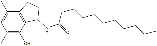 2,3-Dihydro-3-[undecanoylamino]-5,7-dimethyl-1H-inden-4-ol Struktur