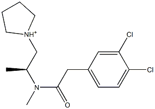 1-[(S)-2-[N-(3,4-Dichlorophenylacetyl)-N-methylamino]propyl]pyrrolidinium Struktur