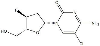 5-Chloro-3'-fluoro-2',3'-dideoxycytidine Struktur