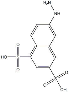 6-Hydrazino-1,3-naphthalenedisulfonic acid Struktur