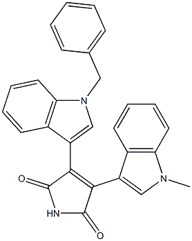 3-(1-Benzyl-1H-indol-3-yl)-4-(1-methyl-1H-indol-3-yl)-1H-pyrrole-2,5-dione Struktur