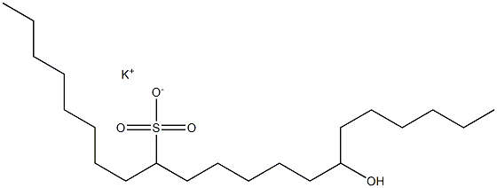 15-Hydroxyhenicosane-9-sulfonic acid potassium salt Struktur