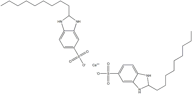 Bis(2,3-dihydro-2-nonyl-1H-benzimidazole-5-sulfonic acid)calcium salt Struktur