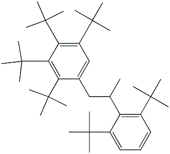 1-(2,3,4,5-Tetra-tert-butylphenyl)-2-(2,6-di-tert-butylphenyl)propane Struktur