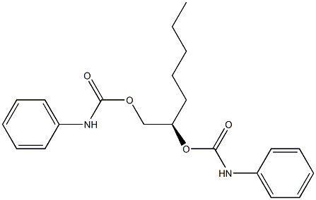 [R,(+)]-1,2-Heptanediol di(N-phenylcarbamate) Struktur