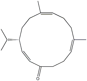 (2Z,4S,7E,11E)-4-Isopropyl-7,11-dimethyl-2,7,11-cyclotetradecatrien-1-one Struktur