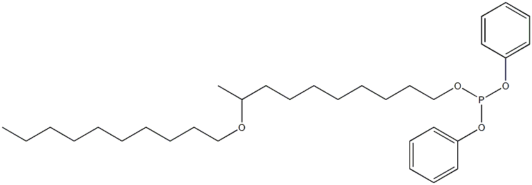 Phosphorous acid 9-(decyloxy)decyldiphenyl ester Struktur