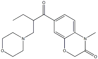 4-Methyl-7-[2-(morpholinomethyl)butyryl]-4H-1,4-benzoxazin-3(2H)-one Struktur