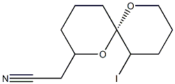 (6S)-11-Iodo-1,7-dioxaspiro[5.5]undecane-2-acetonitrile Struktur