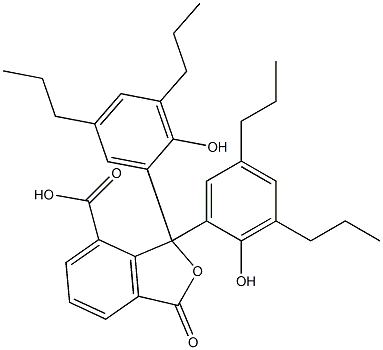 1,3-Dihydro-1,1-bis(2-hydroxy-3,5-dipropylphenyl)-3-oxoisobenzofuran-7-carboxylic acid Struktur