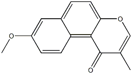 2-Methyl-8-methoxy-1H-naphtho[2,1-b]pyran-1-one Struktur