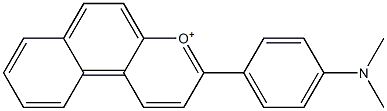 3-[4-(Dimethylamino)phenyl]naphtho[2,1-b]pyrylium Struktur