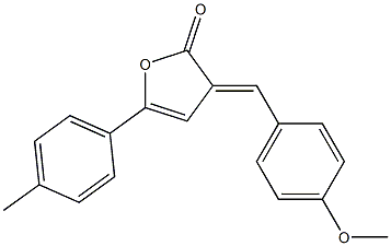 (3E)-3-(4-Methoxybenzylidene)-5-[4-methylphenyl]furan-2(3H)-one Struktur