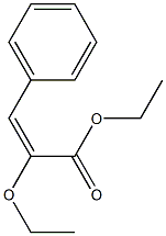 (E)-3-Phenyl-2-ethoxyacrylic acid ethyl ester Struktur