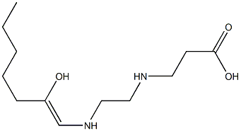 3-[N-[2-[N-(2-Hydroxy-1-heptenyl)amino]ethyl]amino]propionic acid Struktur