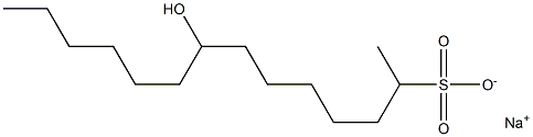 8-Hydroxytetradecane-2-sulfonic acid sodium salt Struktur