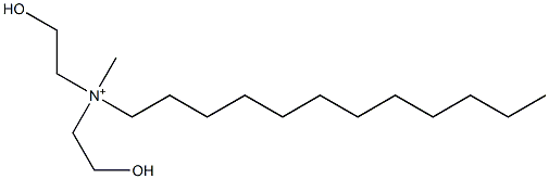 N,N-Di(2-hydroxyethyl)-N-dodecyl-N-methylammonium Struktur