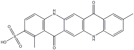 5,7,12,14-Tetrahydro-1,9-dimethyl-7,14-dioxoquino[2,3-b]acridine-2-sulfonic acid Struktur