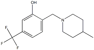 5-(Trifluoromethyl)-2-[(4-methylpiperidin-1-yl)methyl]phenol Struktur