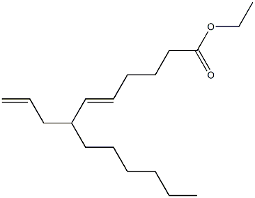 (5E)-7-Hexyl-5,9-decadienoic acid ethyl ester Struktur