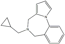 5-Cyclopropylmethyl-5,6-dihydro-4H-pyrrolo[1,2-a][1,4]benzodiazepine Struktur