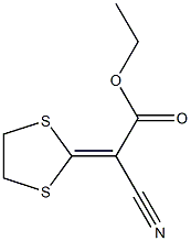 2-(1,3-Dithiolan-2-ylidene)-2-cyanoacetic acid ethyl ester Struktur