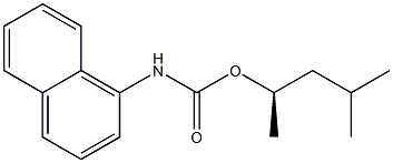 (-)-N-(1-Naphtyl)carbamic acid (R)-4-methylpentane-2-yl ester Struktur