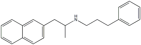 N-[1-Methyl-2-(2-naphthalenyl)ethyl]-3-phenylpropan-1-amine Struktur