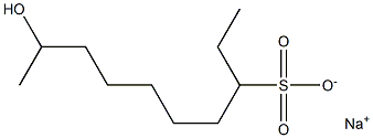 9-Hydroxydecane-3-sulfonic acid sodium salt Struktur