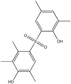 2',4-Dihydroxy-2,3,3',5,5'-pentamethyl[sulfonylbisbenzene] Struktur