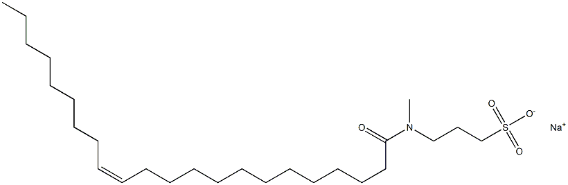 3-[N-[(Z)-1-Oxo-13-docosen-1-yl]-N-methylamino]-1-propanesulfonic acid sodium salt Struktur