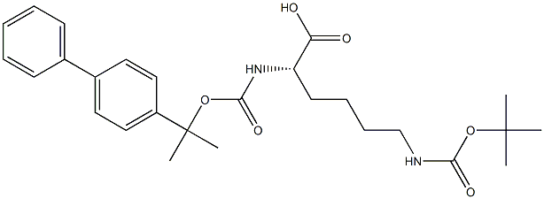 N2-[[1-(1,1'-Biphenyl-4-yl)-1-methylethoxy]carbonyl]-N6-[(1,1-dimethylethoxy)carbonyl]-L-lysine Struktur