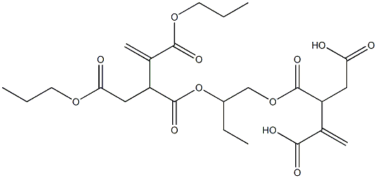 3,3'-[1-Ethylethylenebis(oxycarbonyl)]bis(1-butene-2,4-dicarboxylic acid dipropyl) ester Struktur