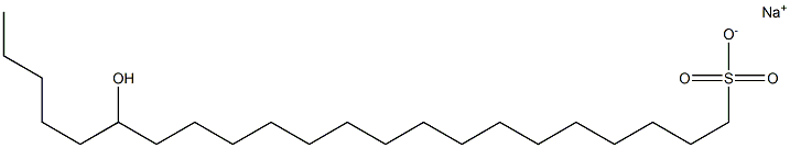 17-Hydroxydocosane-1-sulfonic acid sodium salt Struktur