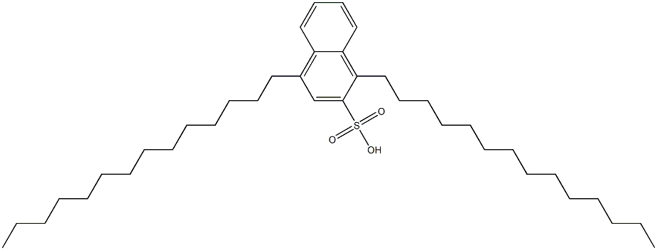 1,4-Ditetradecyl-2-naphthalenesulfonic acid Struktur