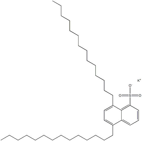 5,8-Ditetradecyl-1-naphthalenesulfonic acid potassium salt Struktur