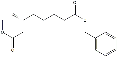 [R,(+)]-3-Methylsuberic acid 1-methyl 8-benzyl ester Struktur