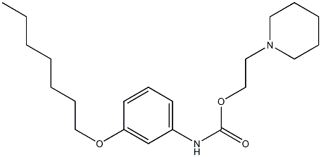 [3-(Heptyloxy)phenyl]carbamic acid 2-piperidinoethyl ester Struktur