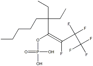 Phosphoric acid diethyl[(Z)-1-hexyl-2,3,3,4,4,4-hexafluoro-1-butenyl] ester Struktur