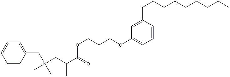 N,N-Dimethyl-N-benzyl-N-[2-[[3-(3-nonylphenyloxy)propyl]oxycarbonyl]propyl]aminium Struktur