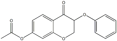 7-Acetoxy-3-phenoxy-2H-1-benzopyran-4(3H)-one Struktur