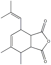 4,5-Dimethyl-7-(2-methyl-1-propenyl)-3a,4,7,7a-tetrahydroisobenzofuran-1,3-dione Struktur