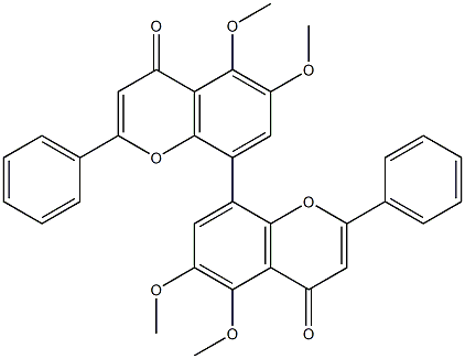 5,5'',6,6''-Tetramethoxy-8,8''-biflavone Struktur