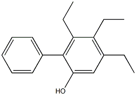 3,4,5-Triethyl-2-phenylphenol Struktur