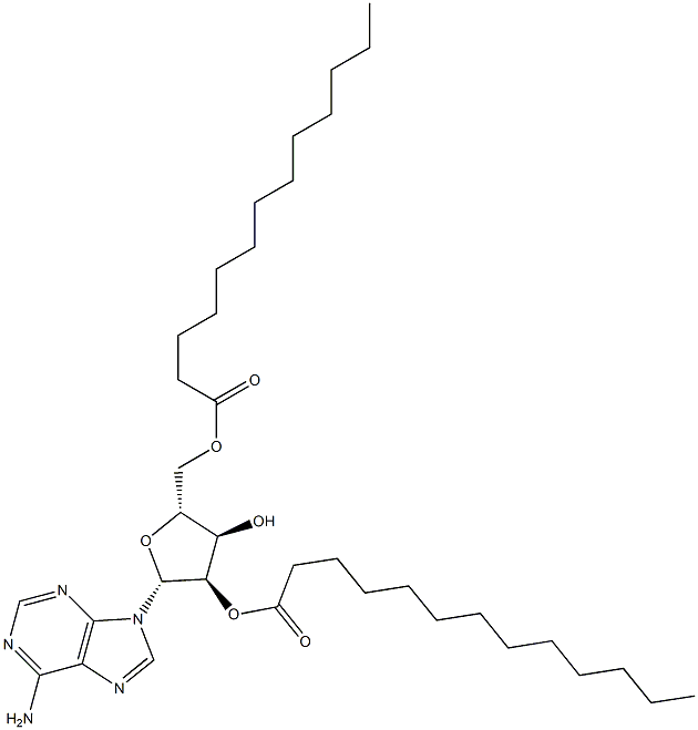 2'-O,5'-O-Bis(tridecanoyl)adenosine Struktur