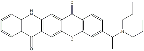 3-[1-(Dipropylamino)ethyl]-5,12-dihydroquino[2,3-b]acridine-7,14-dione Struktur