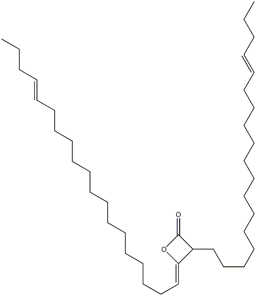 3-(14-Octadecenyl)-4-(15-nonadecen-1-ylidene)oxetan-2-one Struktur