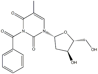 3-Benzoylthymidine Struktur