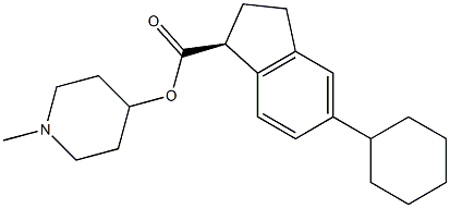 (S)-5-Cyclohexyl-1-indanecarboxylic acid 1-methyl-4-piperidyl ester Struktur